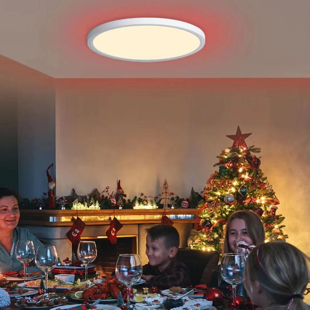 Luminária de Teto Plafon LED Redondo Inteligente Alexa Google Home