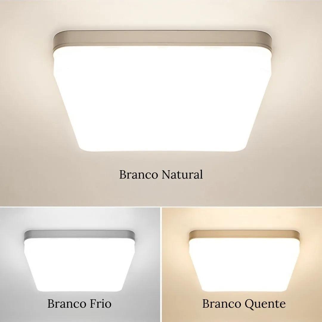 Luminária De Teto Plafon Quadrado LED Bivolt