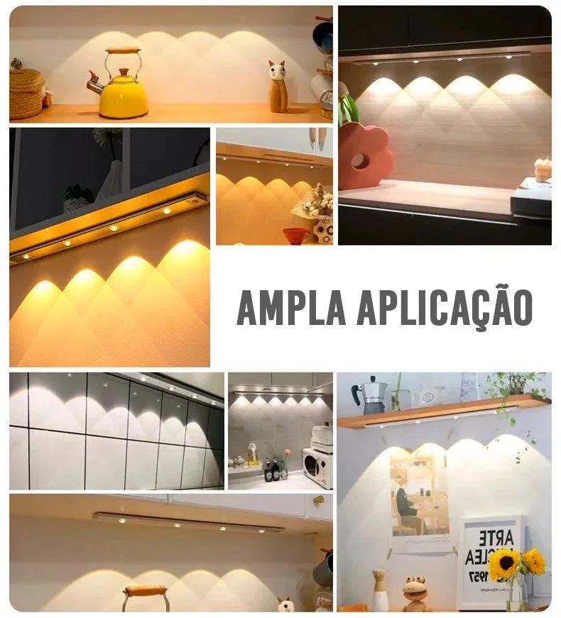 Luminária LED p/ Armário com Sensor de Movimento Sem Fio