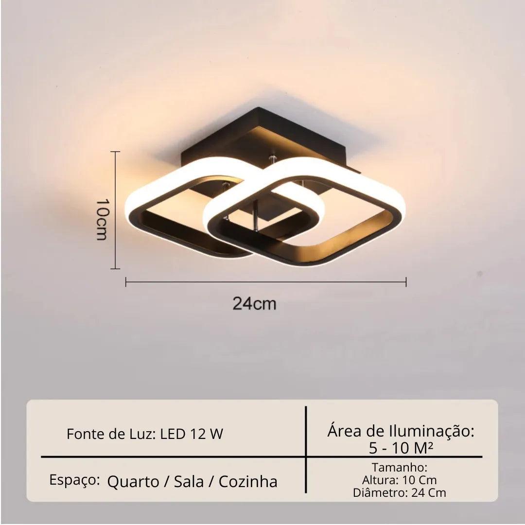 Lustre Para Sala Moderno em LED