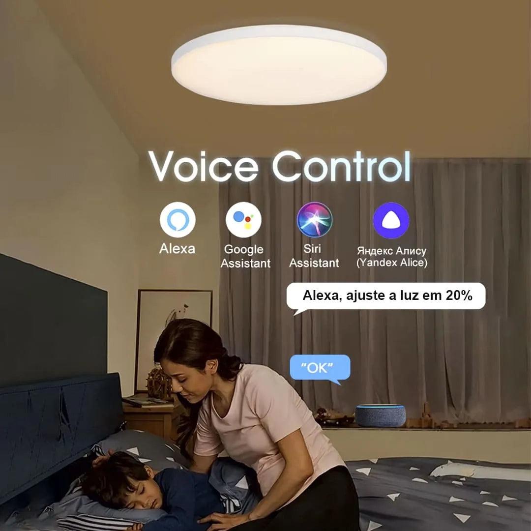 Plafon Led Sobrepor Redondo Smart Home Led Lights WIFI Voice Control Alexa Google Yandex