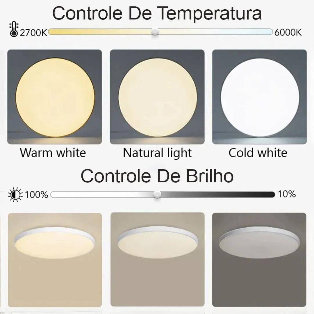 Plafon Led Sobrepor Redondo Smart Home Led Lights WIFI Voice Control Alexa Google Yandex