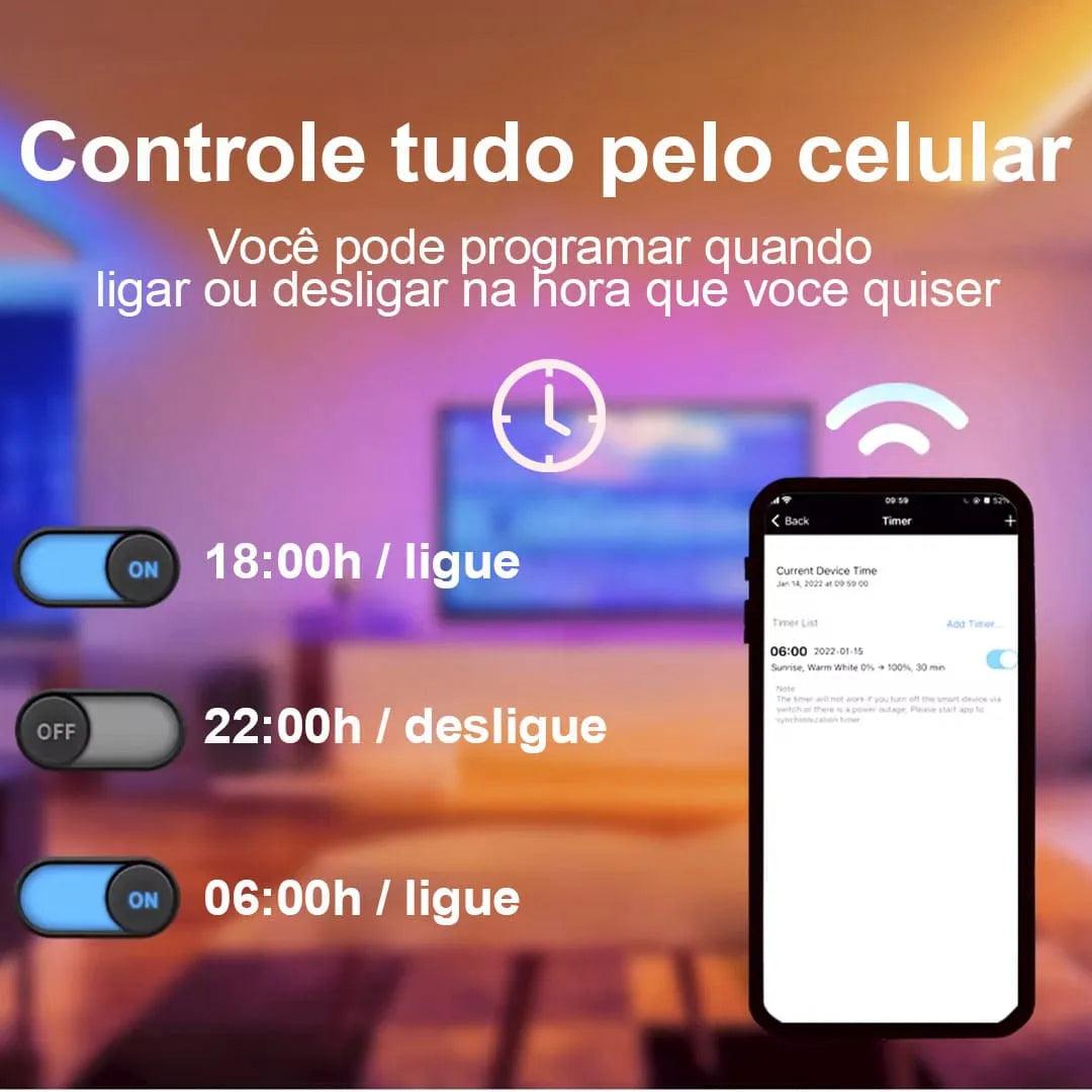 Plafon Led Sobrepor Redondo Smart Home Led Lights WIFI Voice Control Alexa Google Yandex