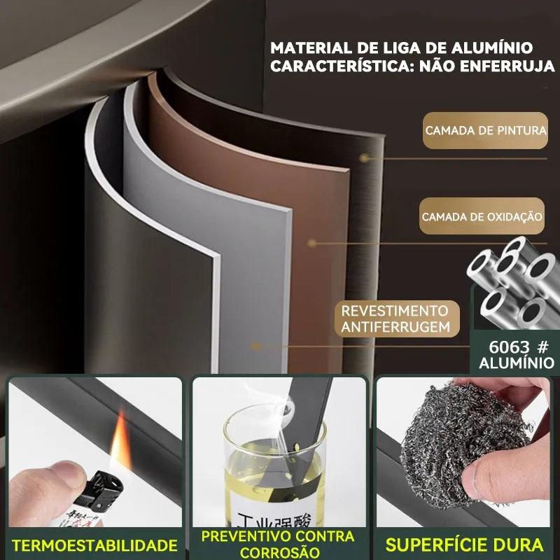 Prateleiras de Canto Banheiro Porta Shampoo em Alumínio