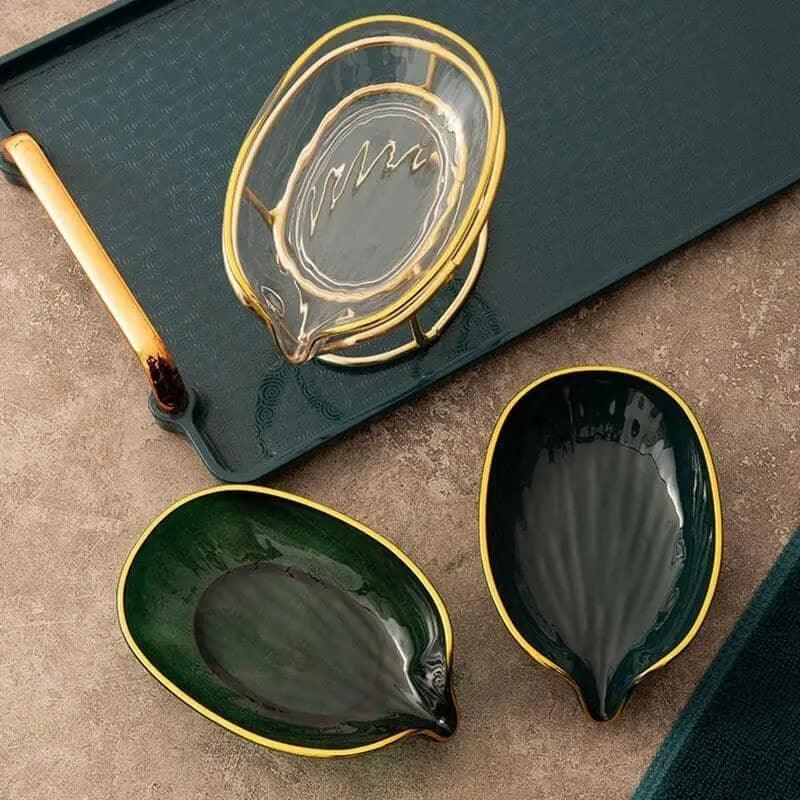 Saboneteira de Luxo de Aço Inoxidável e Acrílico