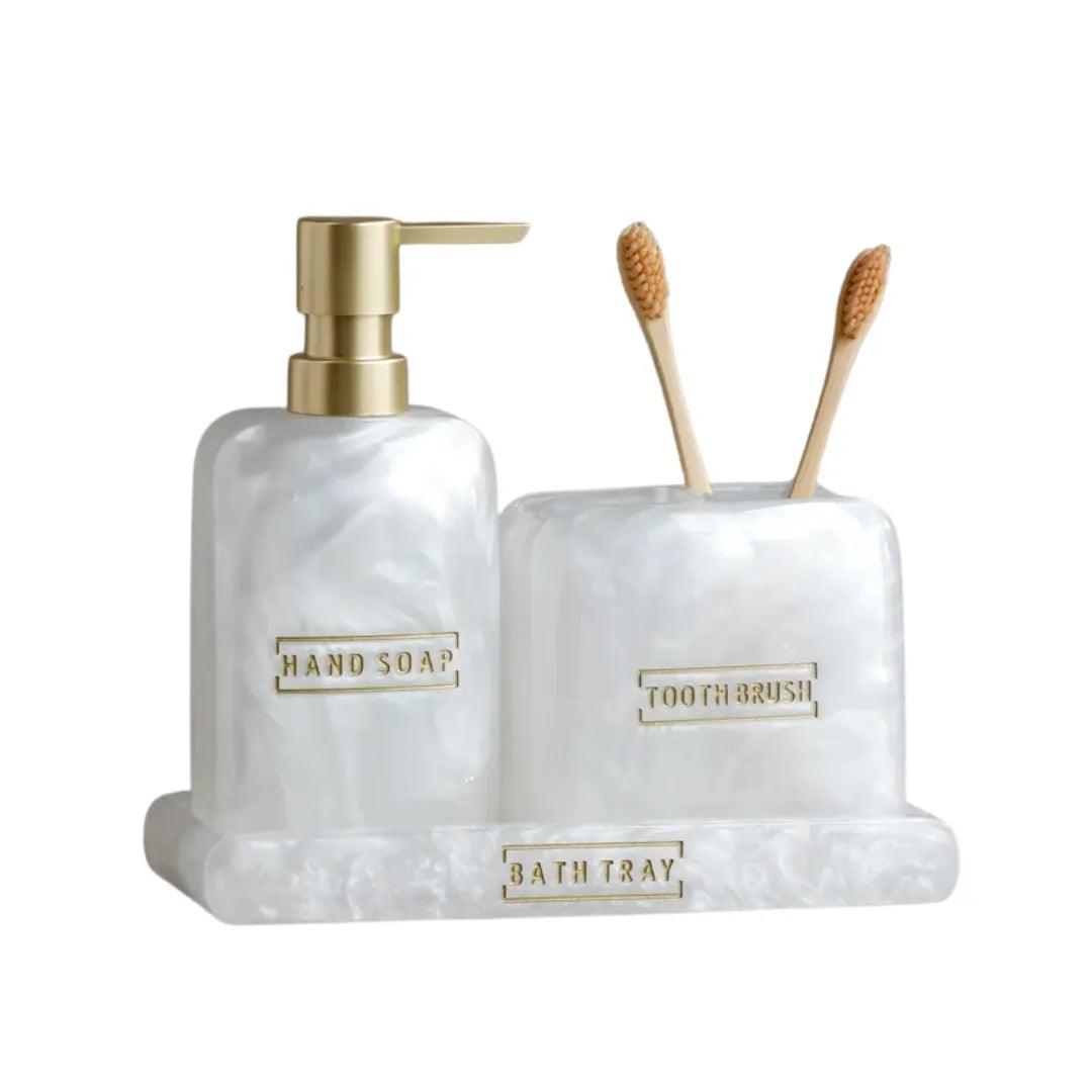 Saboneteira Kit Banheiro Lavabo Conjunto de Banheiro 3 Peças