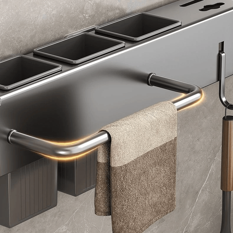 Suporte Profissional para Armazenamento de Talheres com Ganchos Premium