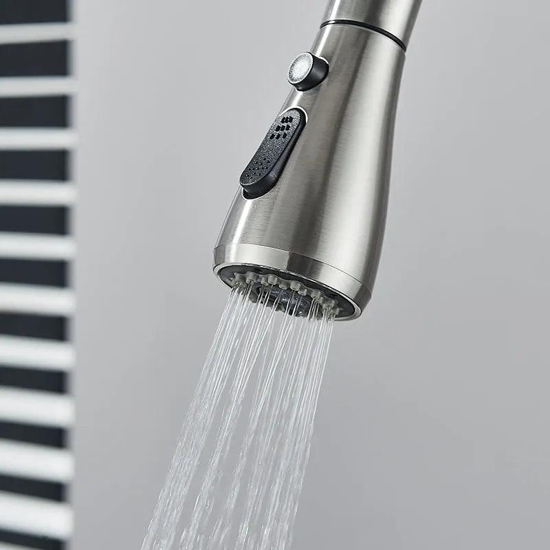 Torneira Monocomando Para Cozinha Níquel Escovado Com Extensor