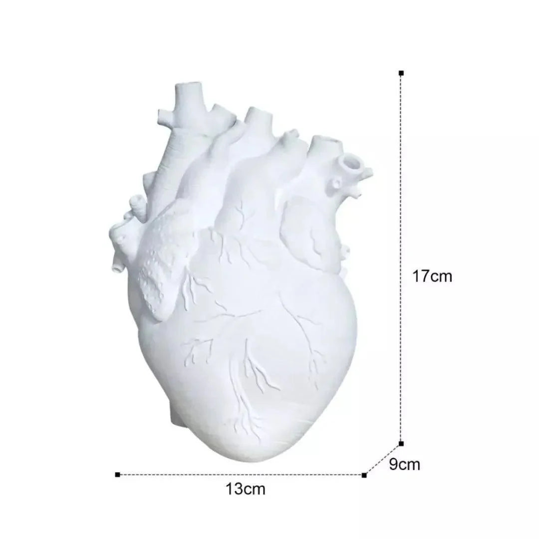 Vaso Decorativo para Sala de Cerâmica Coração - Decoração